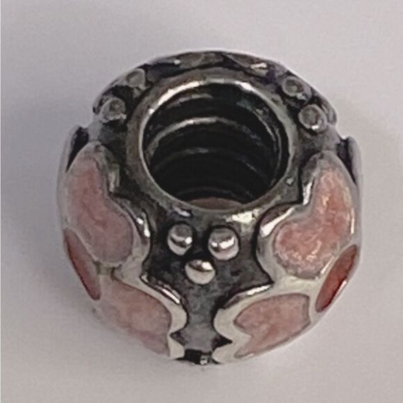 Pandora Sterling Silver Daisy Flower with Red and Pink Enamel Bead - Picture 8 of 13